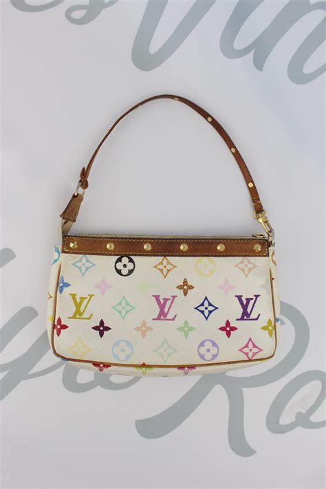 louis vuitton small white purse